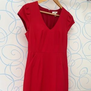 J. Crew business wear, red dress